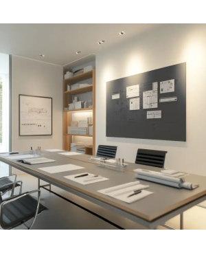 Skleněná pracovní a kancelářská tabule - šedá antracitová Smatab®