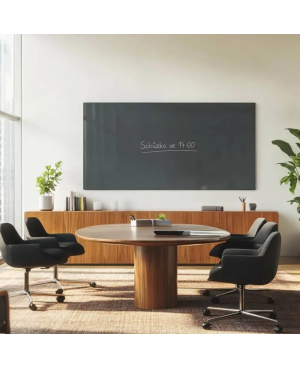 Skleněná pracovní a kancelářská tabule - šedá antracitová Smatab®