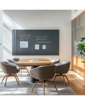 Skleněná pracovní a kancelářská tabule - šedá antracitová Smatab®