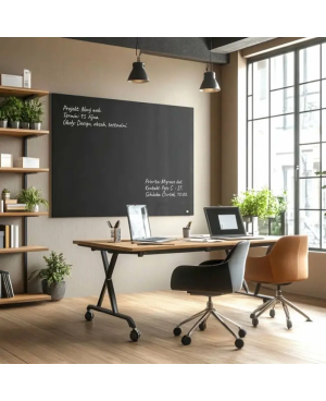 Skleněná pracovní a kancelářská tabule - šedá antracitová Smatab®