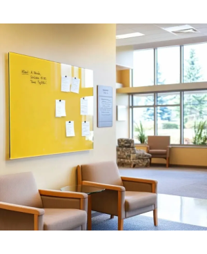 Žlutá exotická skleněná magnetická tabule Smatab® pro neziskové organizace