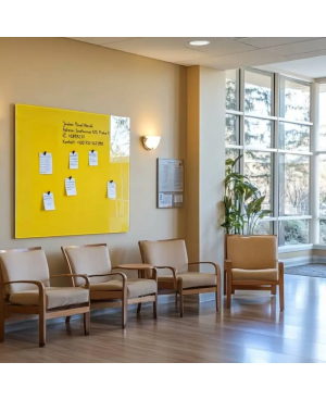 Žlutá exotická skleněná magnetická tabule Smatab® pro neziskové organizace