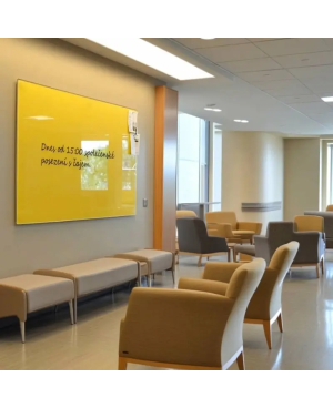 Žlutá exotická skleněná magnetická tabule Smatab® pro neziskové organizace