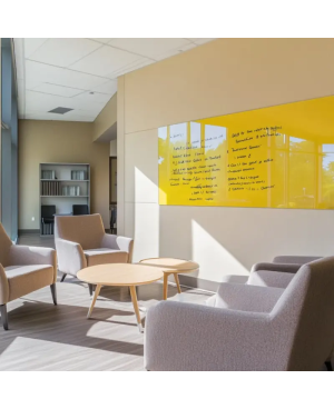 Žlutá exotická skleněná magnetická tabule Smatab® pro neziskové organizace