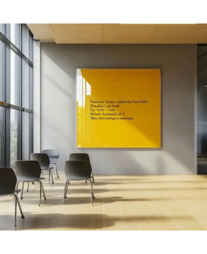 Žlutá neapolská skleněná magnetická tabule Smatab® pro neziskové organizace
