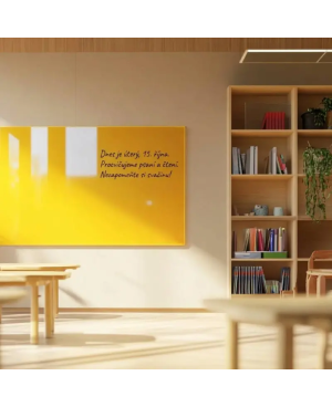 Žlutá neapolská skleněná magnetická tabule Smatab® pro neziskové organizace