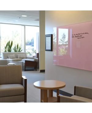 Růžová tělová skleněná magnetická tabule Smatab® pro neziskové organizace