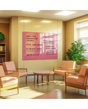 Ružová perlová sklenená magnetická tabuľa SMATAB®