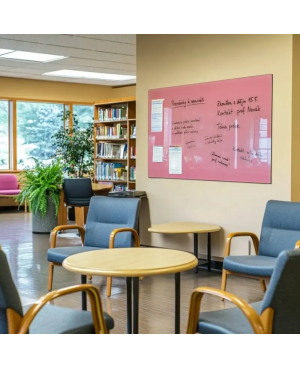 Růžová perlová skleněná magnetická tabule Smatab® pro neziskové organizace